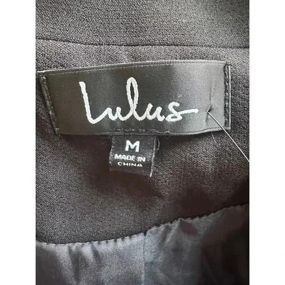 NWT Lulus Captain's Blog Black Double-Breasted Coat/Dress in  Black Size M - Picture 13 of 15